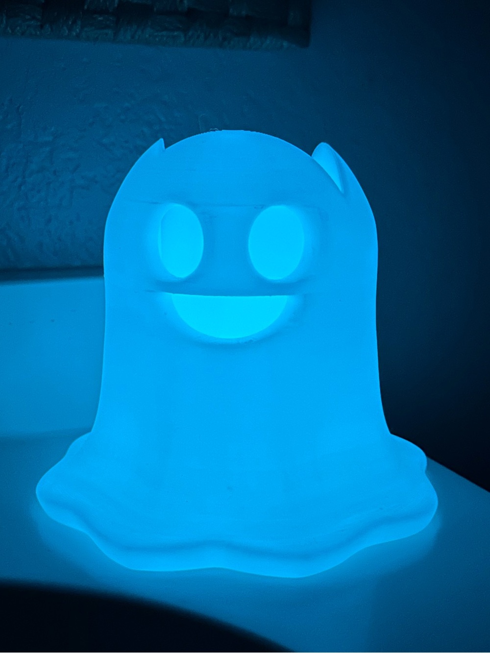 BLUE Glow-in-the-Dark Ghost Foaming Soap Holder for Bath & Body Works Bottles - Picture 5 of 6